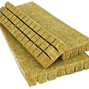 Rock wool allows for germination in trays with sheets.
